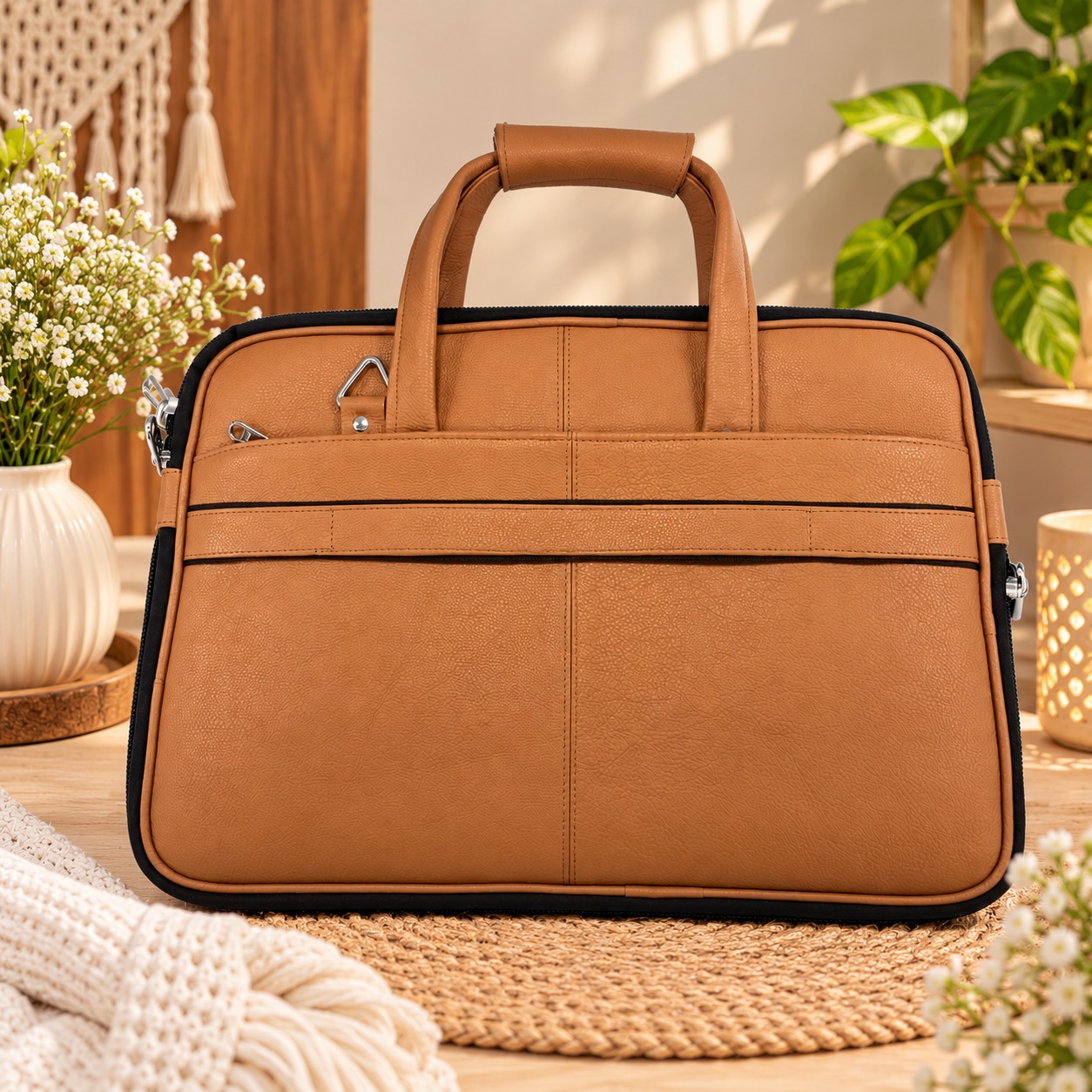 Original Tan  leather laptop bag