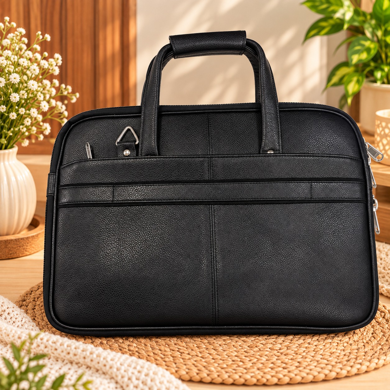 Original Black leather laptop bag