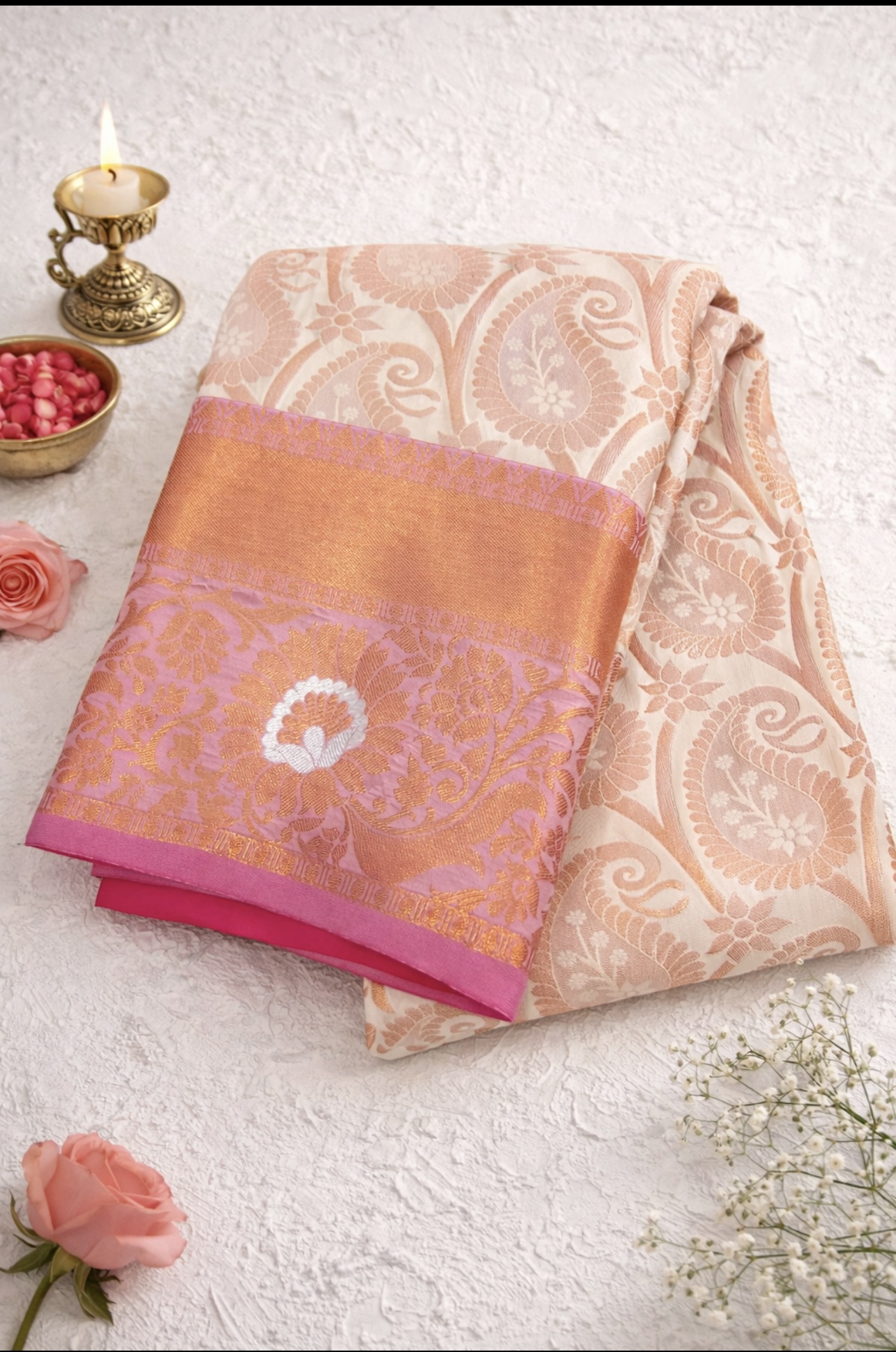 Soft Rose Heritage – Classic Silk Saree