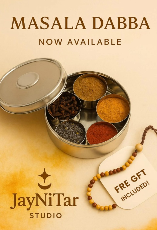 Stainless Steel Masala Box: Indian Spice Storage with 7 Containers
